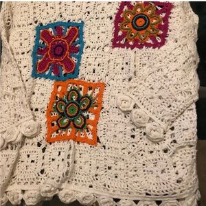 1960s Crochet Beaded Sweater Vintage Top Hippie Boho Vintage Back In Style Cool